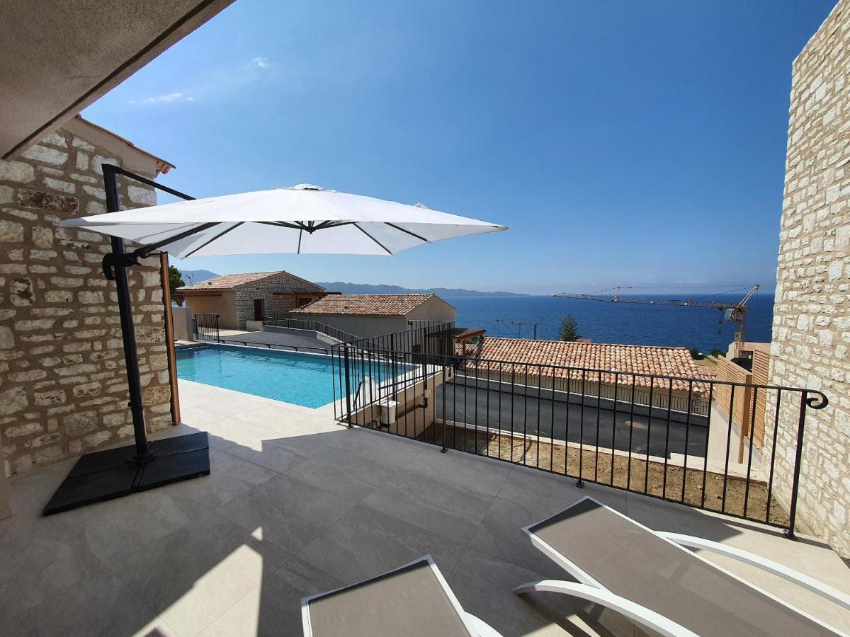 St-Florent Appartement Neuf Vue Mer Panoramique Piscine 4 Chambres - Mor401 Saint-Florent  Exterior foto
